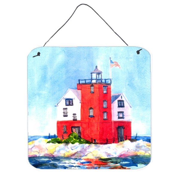 Micasa Lighthouse On The Rocks Harbour Aluminium Metal Wall or Door Hanging Prints MI728609